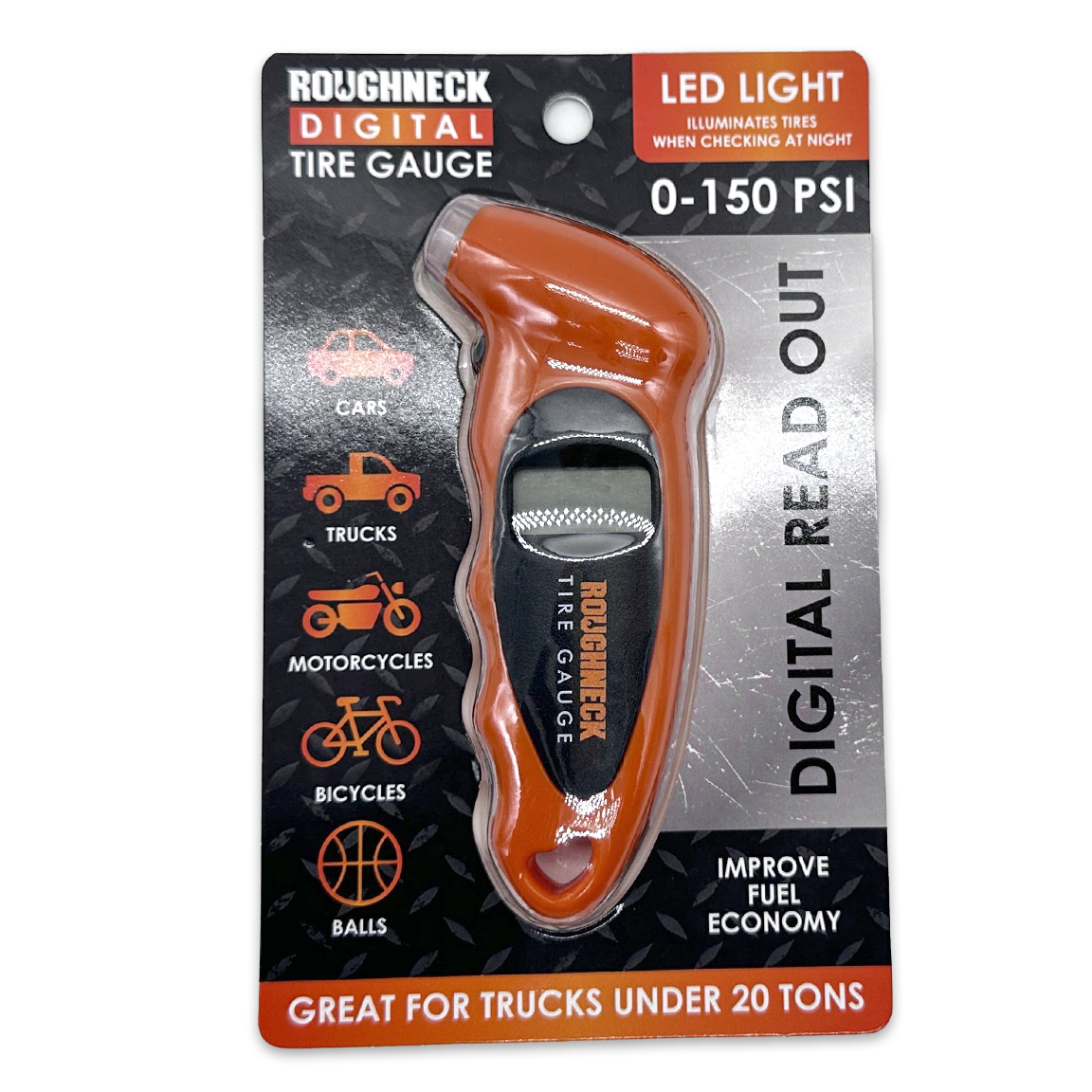 Roughneck Digital Tire Gauge & LED Light -