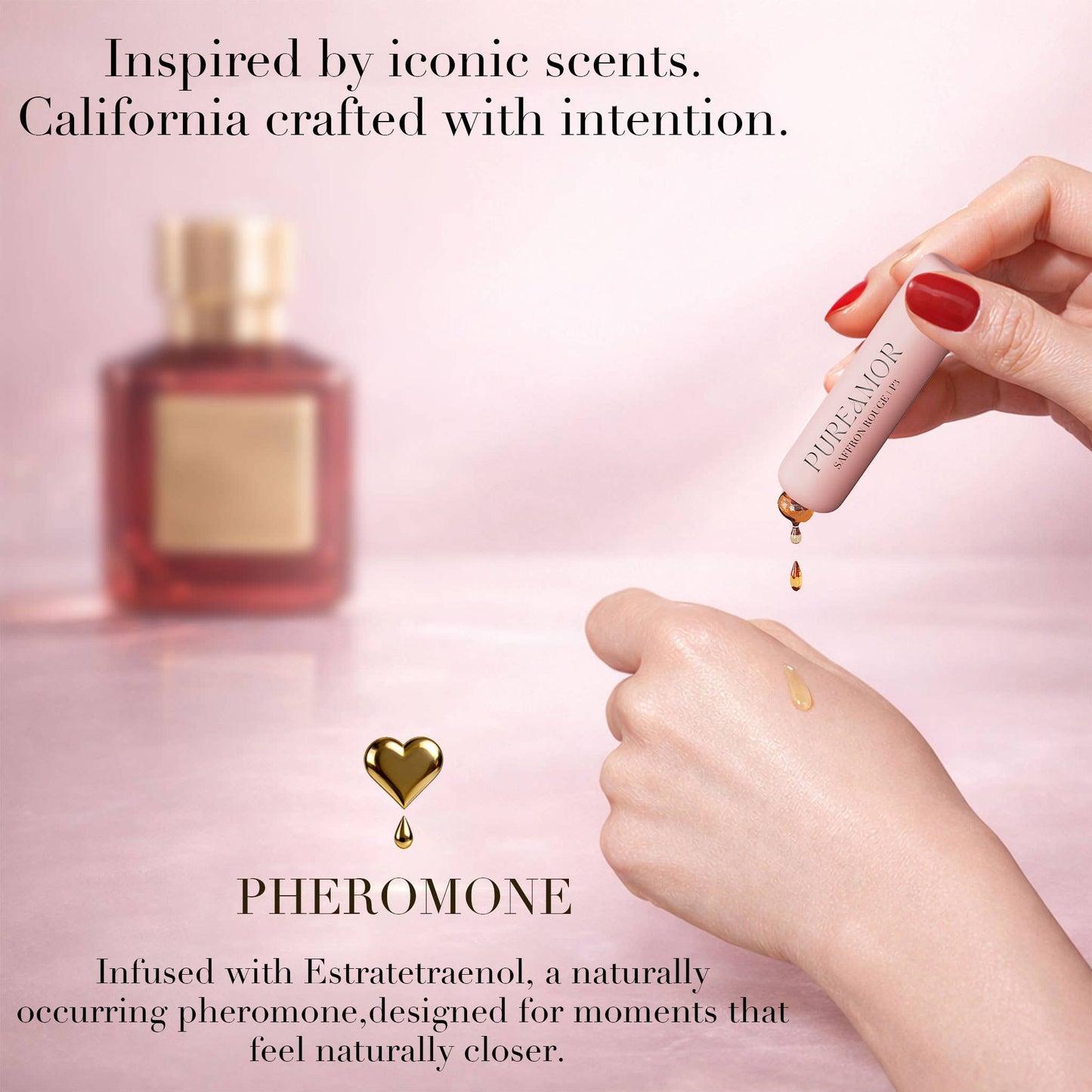 Saffron Rouge Pheromone Perfume Oil Keychain - 2ml Mini