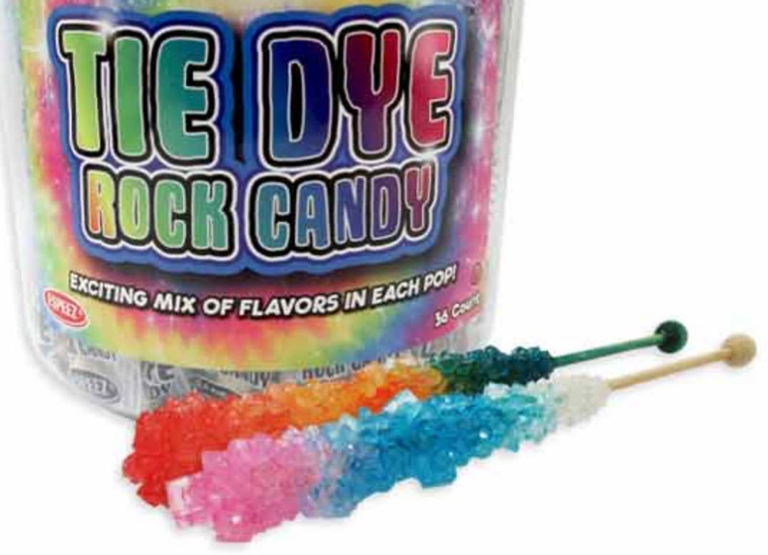 Nostalgic Old-Fashioned Rock Candy 🍭 “TYE DYE” 36 CT Tub