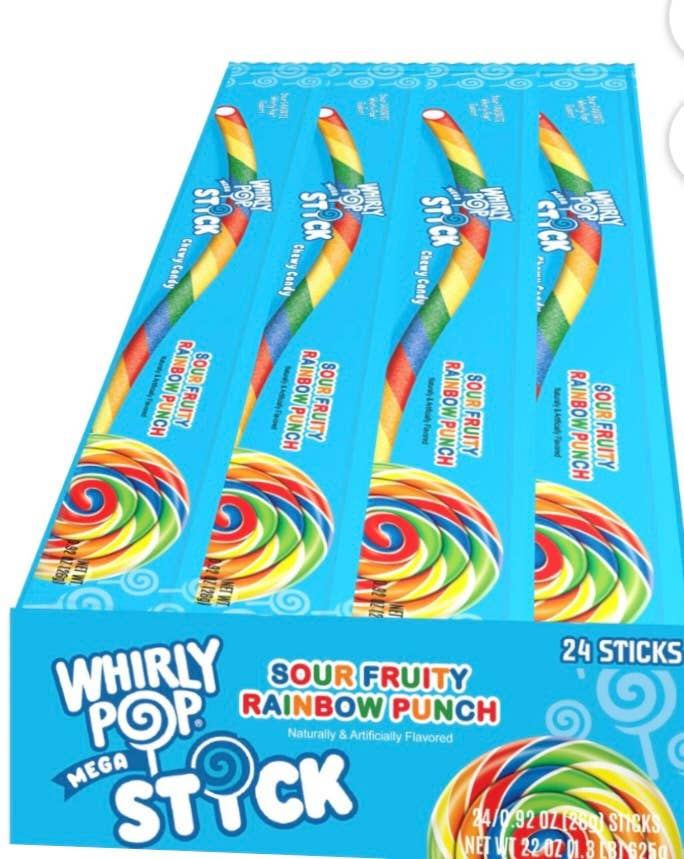 Whirly Pop NEW Nostalgic Rainbow Swirly STICKS  🌈 🍭 24 CT 