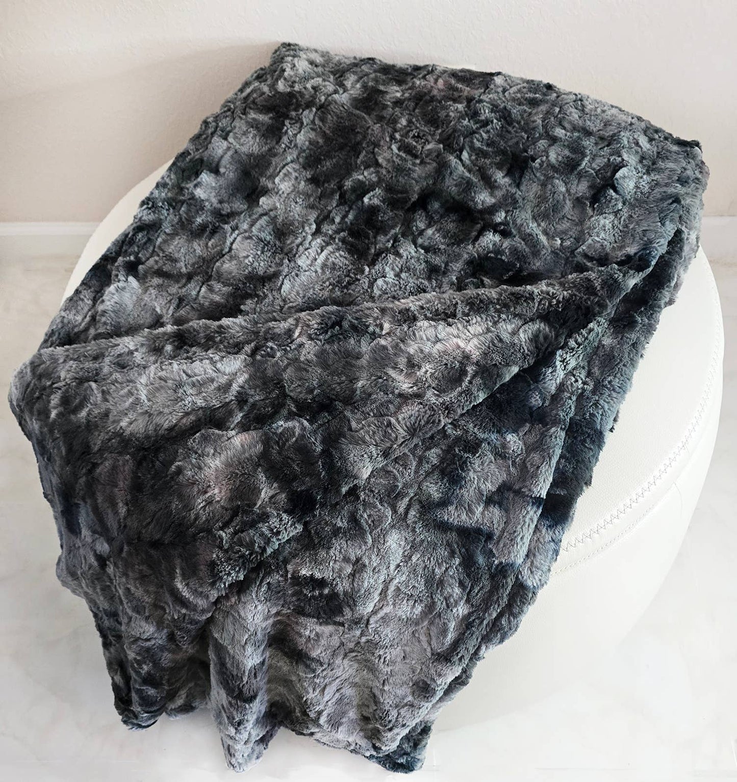 Stormy Night Full/Queen Size 60 x 72 Minky Faux Fur Blanket