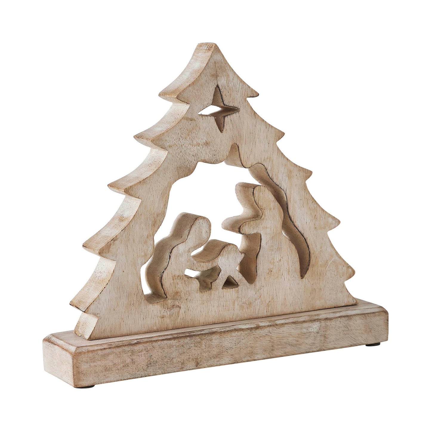 Manger Nativity Scene Wooden Figurine 9x8x2