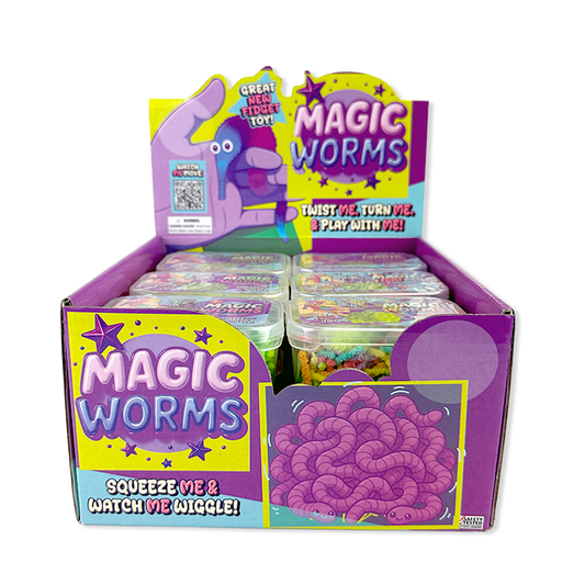 So Much Fun! Magic Worms Fidget Toy Assortment - 12/Display