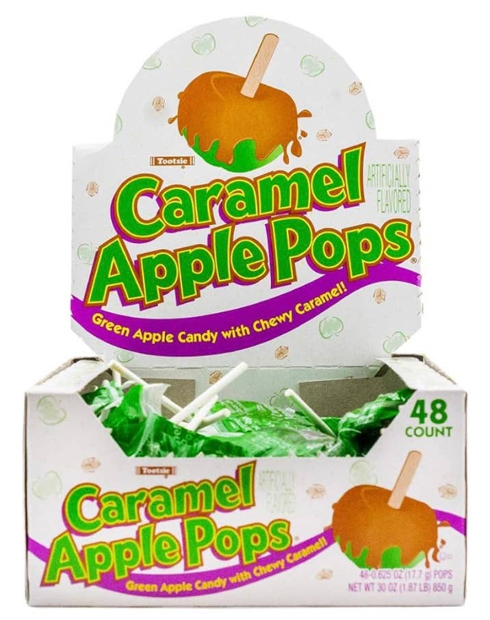 Lollipop Tootsie Roll Caramel Apple 🍏 🍏  Display Box 48CT