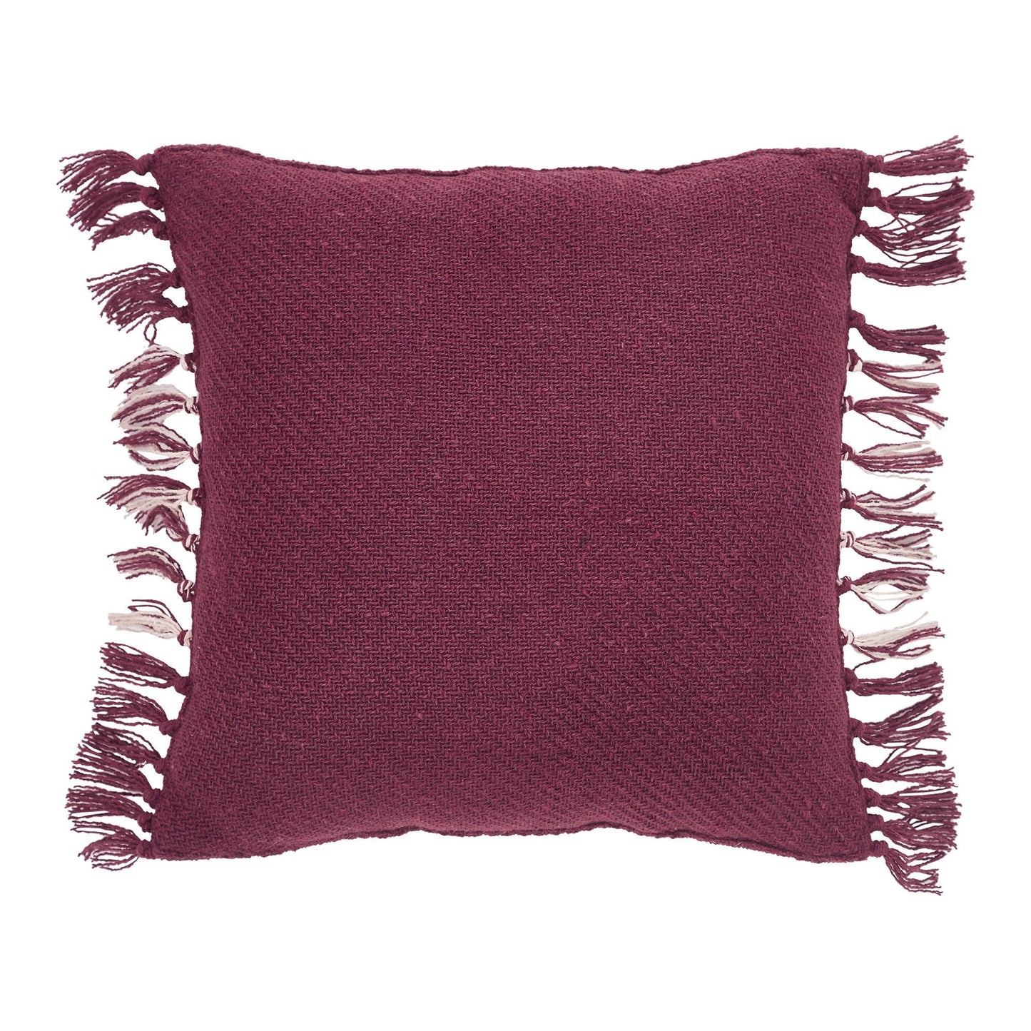 Eston Burgundy Tan Plaid Pillow 12x12