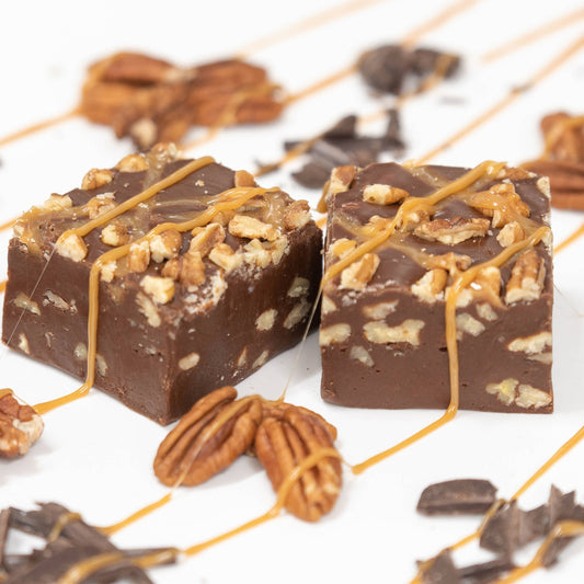 Chocolate Pecan Turtle 1/2 lb. Fudge Bar