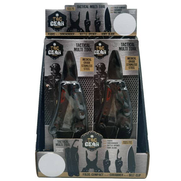 TACGEAR BY ROUGHNECK MULTITOOL KNIFE 6 PIECES PER DISPLAY