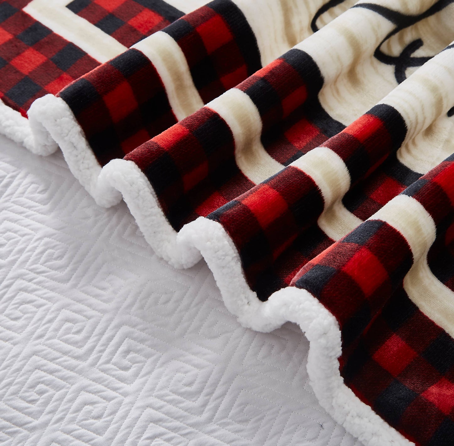 "All Roads Lead Home" Flannel Sherpa Throw Blanket 50"x60"