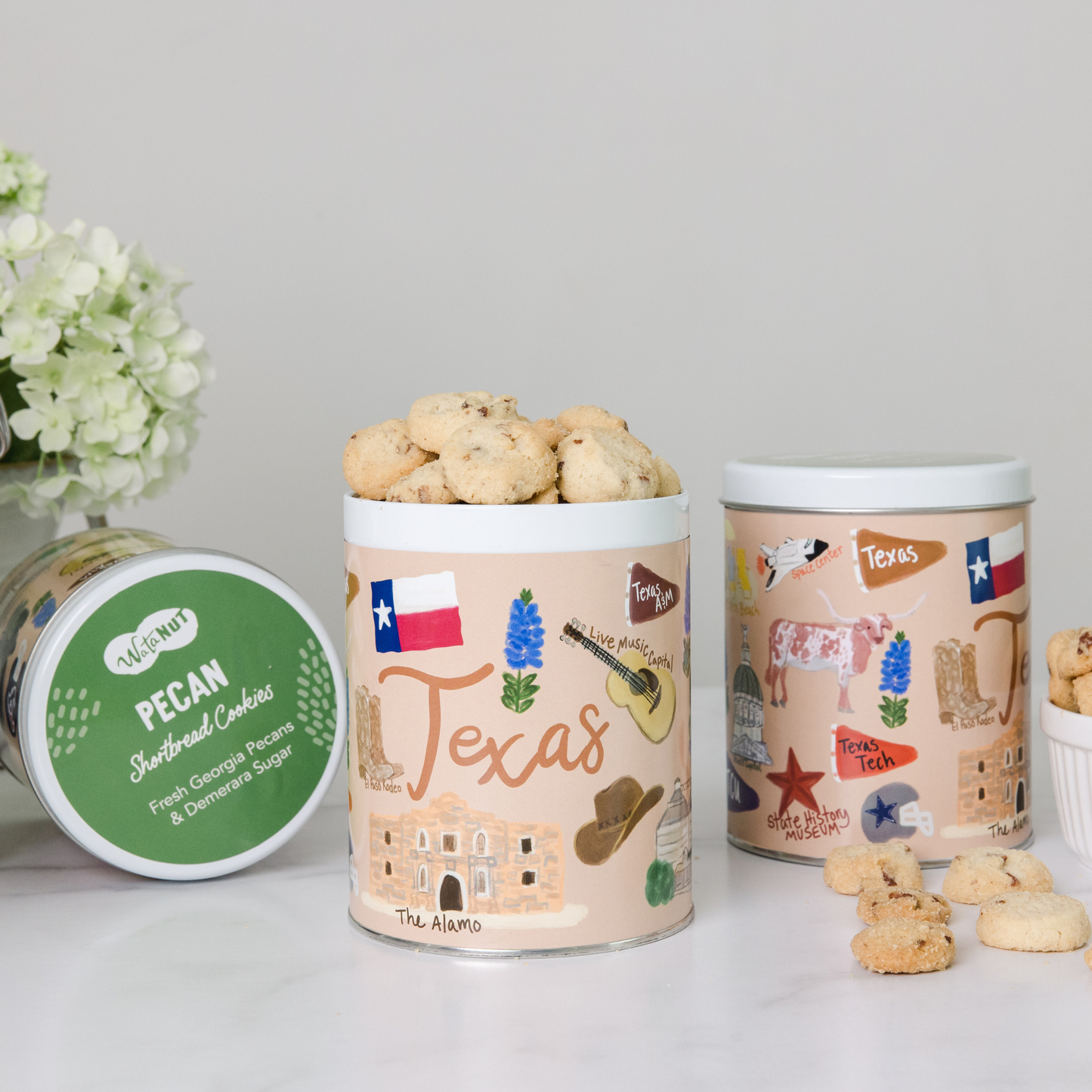 Texas State Gift Tin | Gourmet Shortbread Cookies or Nuts