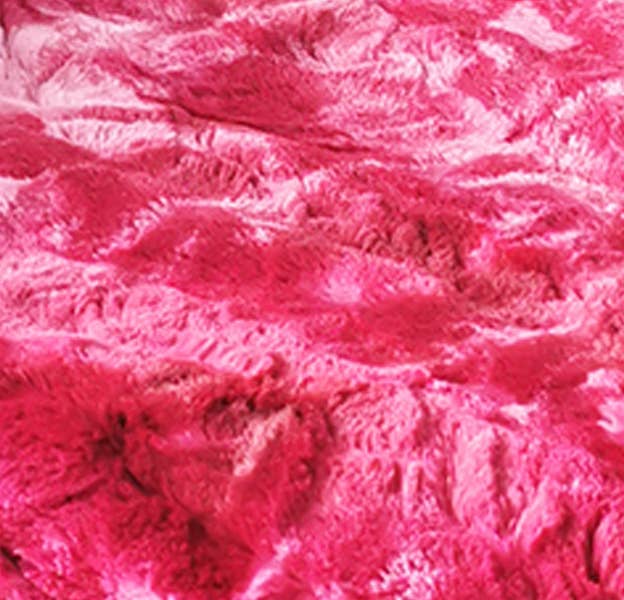 Fushia 60 x 72 Minky Faux Fur Blanket