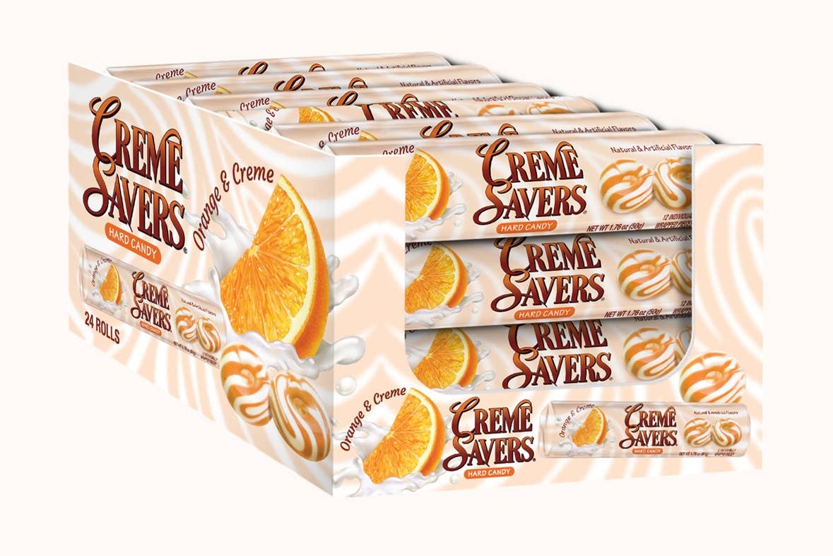 Nostalgic Orange 🍊 Cream Saver Retro Roll 24ct Display
Box