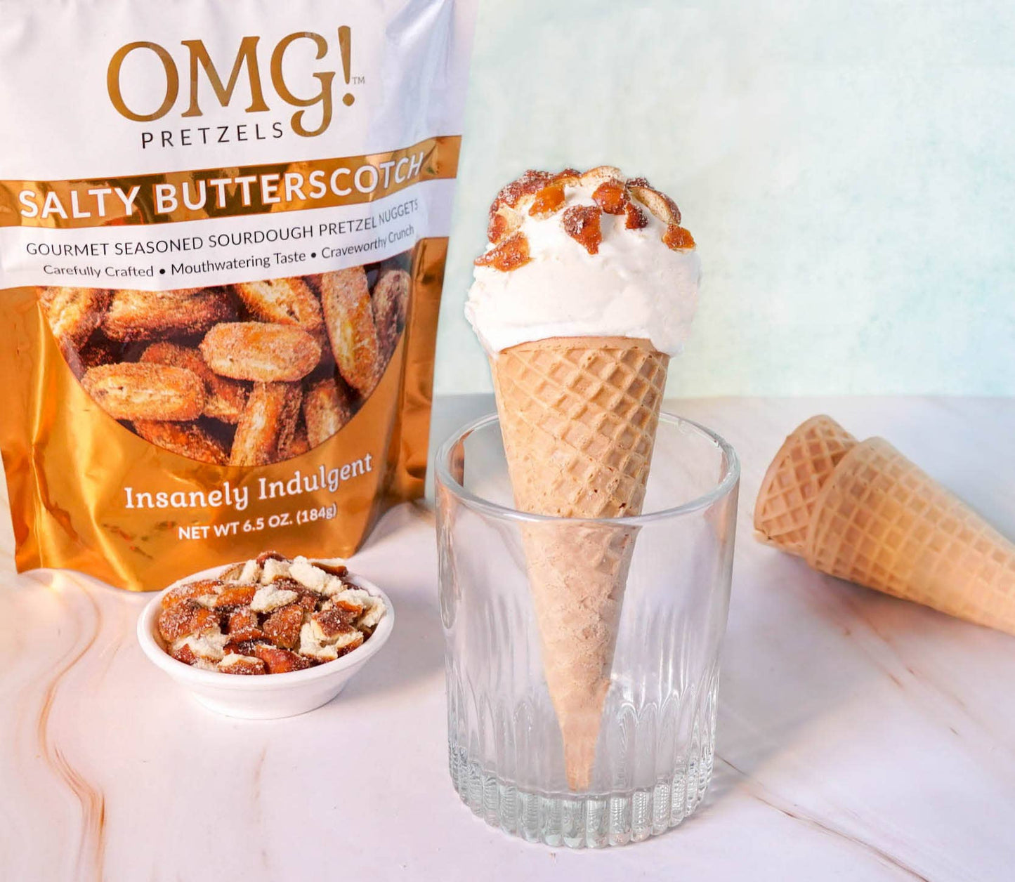 Salty Butterscotch Seasoned Sourdough Pretzel Nuggets