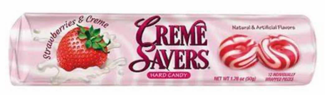 Nostalgic Strawberry 🍓 Cream Saver Retro Roll 24ct Dsp Box