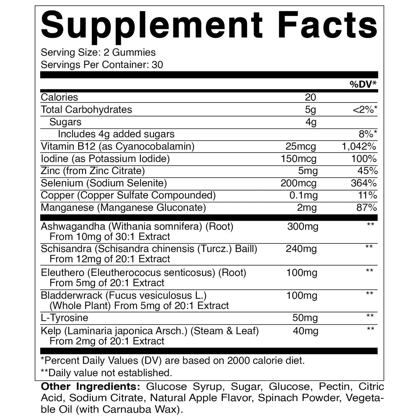 Vitamatic Vegan Thyroid Gummies with Iodine & Kelp