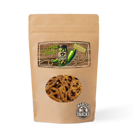 Gourmet Seasoned Pretzels - Jalapeno Dill 5oz Bag