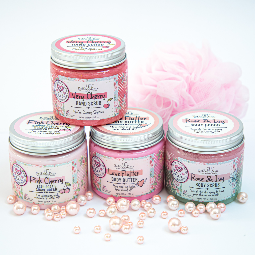 Rose & Ivy Body Scrub Exfoliator & Body Wash & Moisturizer