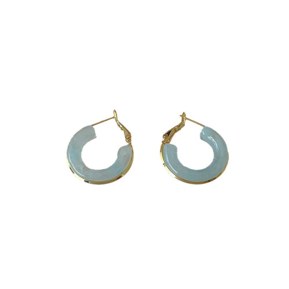 Candy Color Metal Hoop Earrings DPJE1822