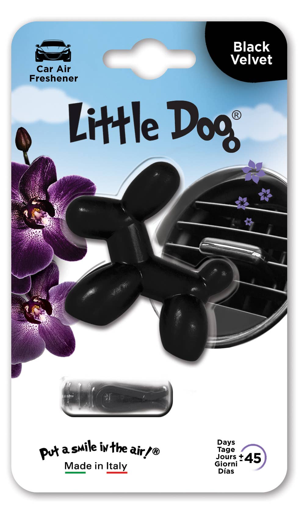 LITTLE DOG BLACK VELVET AIR FRESHENER