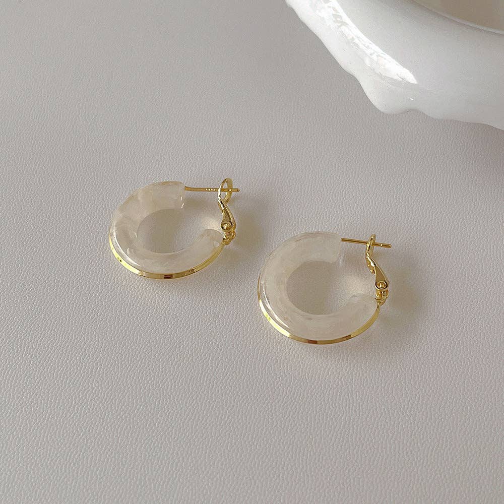 Candy Color Metal Hoop Earrings DPJE1822