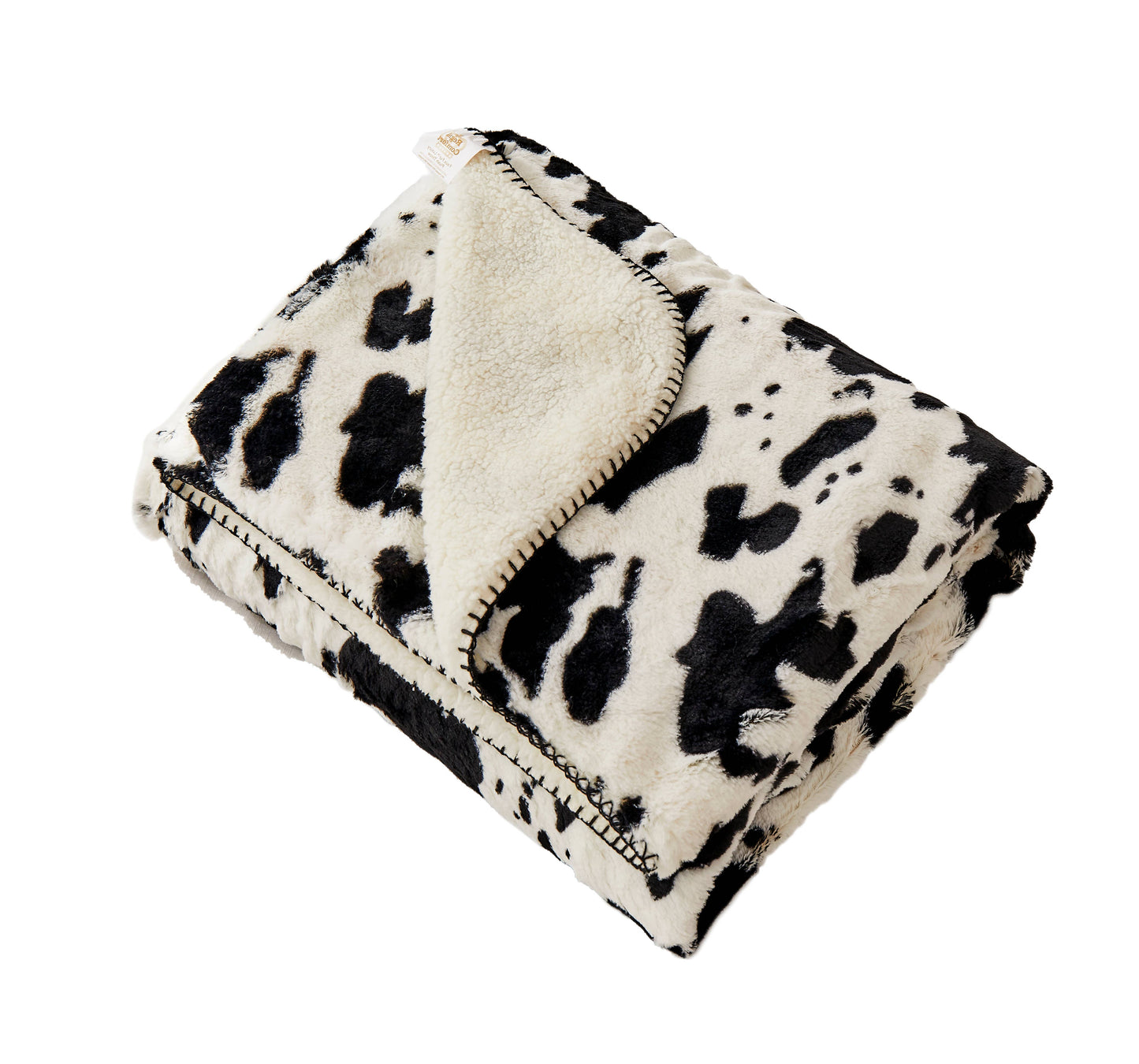 "Cow Skin" Faux Fur Plush Throw Blanket - 50"x70"