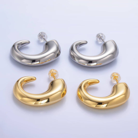 Bold Modern Gold Hoop Earring