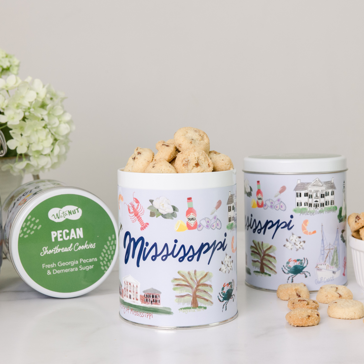 Mississippi Gift Tin | Gourmet Shortbread Cookies or Nuts
