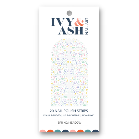 Spring Meadow | Pastel Floral Easter Nail Polish Wrap Set