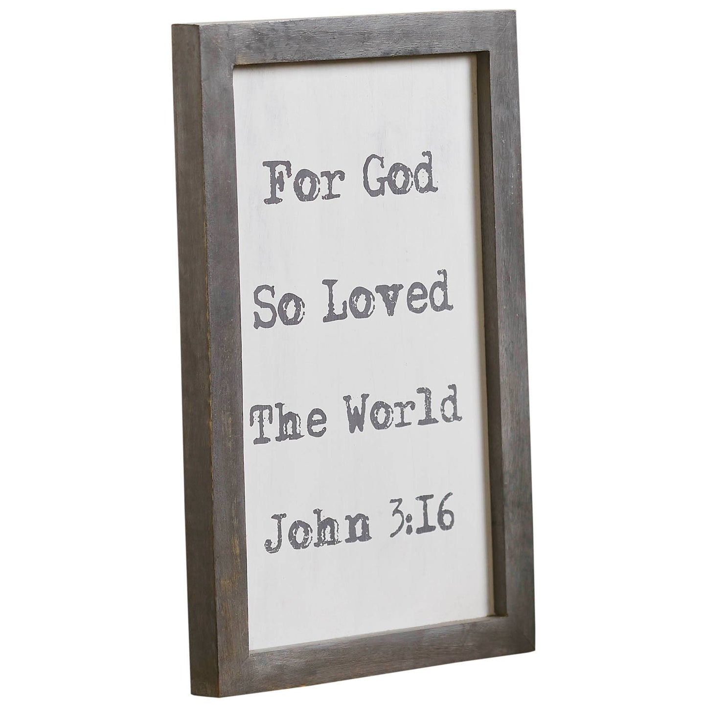 John 3:16 Wooden Shadow Box Frame 14x9x1