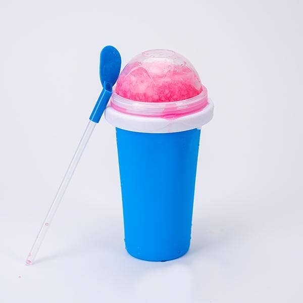 ProKitchen SQUEEZur Instant Slushie Maker Cup | Includes Straw/Spoon | NEW Colors!: Blue