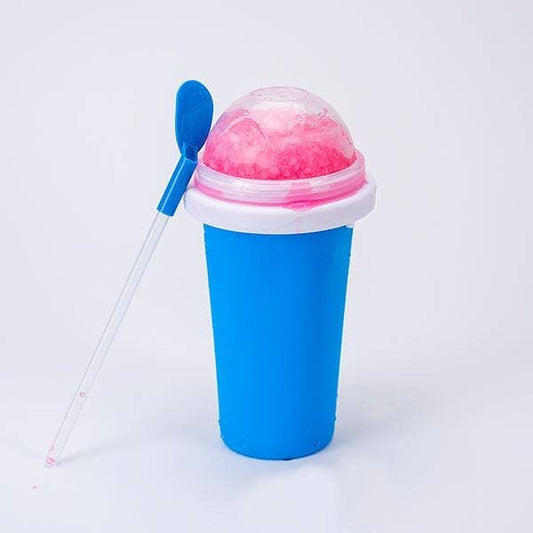 ProKitchen SQUEEZur Instant Slushie Maker Cup | Includes Straw/Spoon | NEW Colors!: Pink