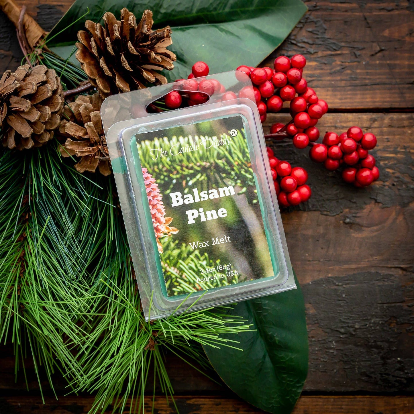 Balsam Pine Christmas Scented Wax Melt Cubes - 2 oz: 1 Pack of Wax Melts