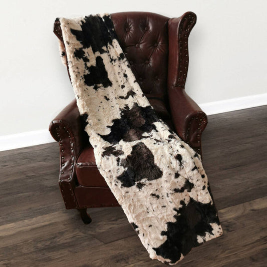 Black Pony 60 x 72 Minky Faux Fur Blanket