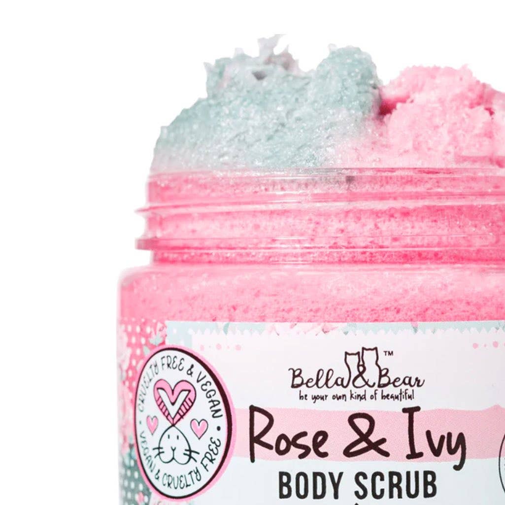 Rose & Ivy Body Scrub Exfoliator & Body Wash & Moisturizer