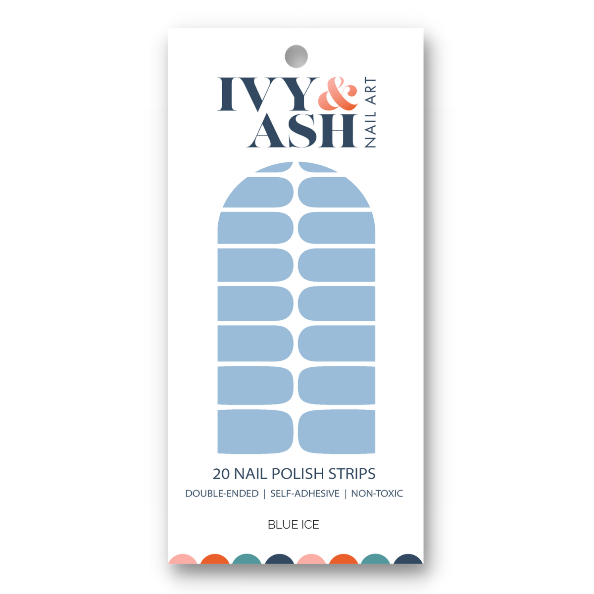 Blue Ice | Light Blue Pearl Finish Nail Polish Strips