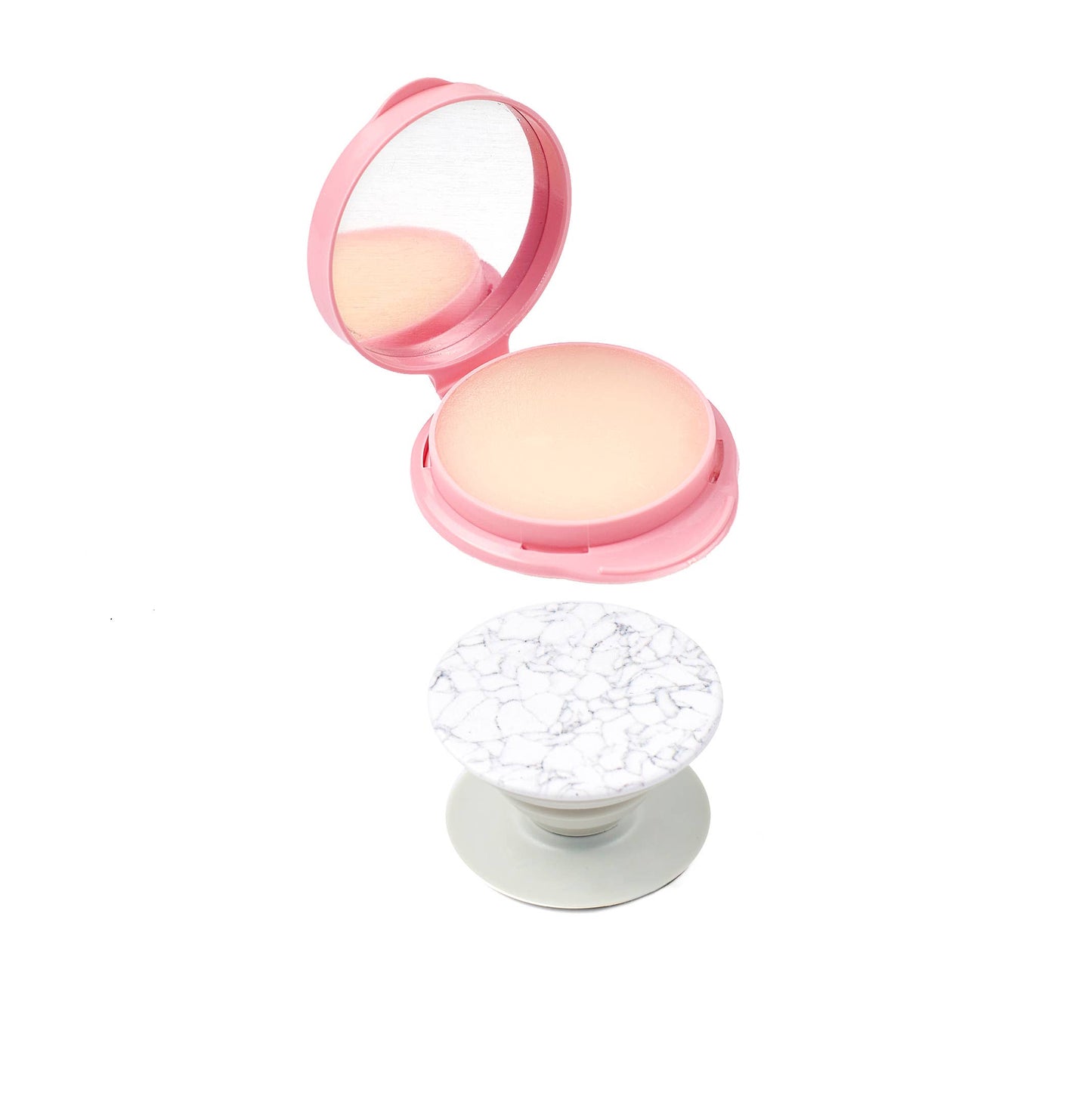 Happy Lips –Lip Balm w/Mirror, Attach Anywhere! Cotton Candy