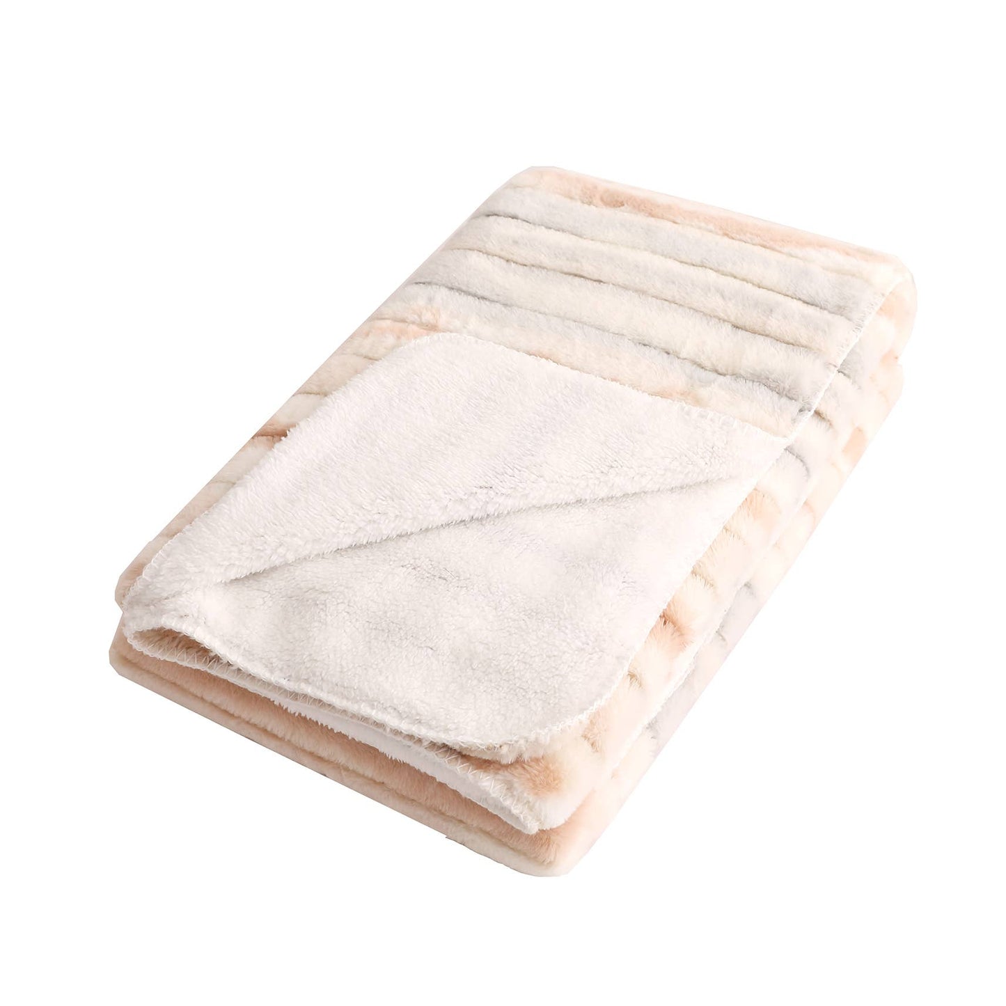"S'mores" Faux Fur Plush Throw Blanket -50"x70"