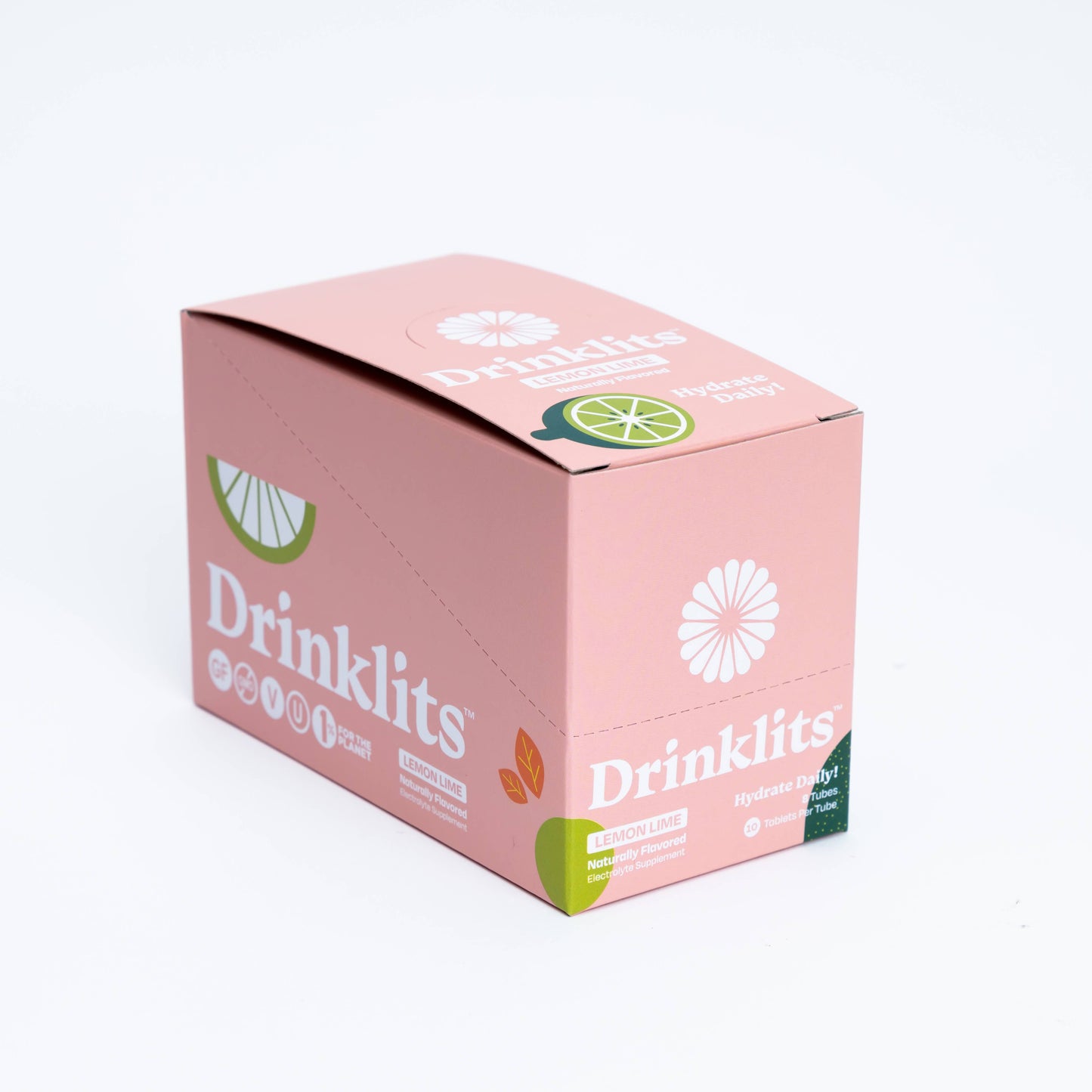 Hydration Tablets: Natural LEMON-LIME Electrolytes +Display