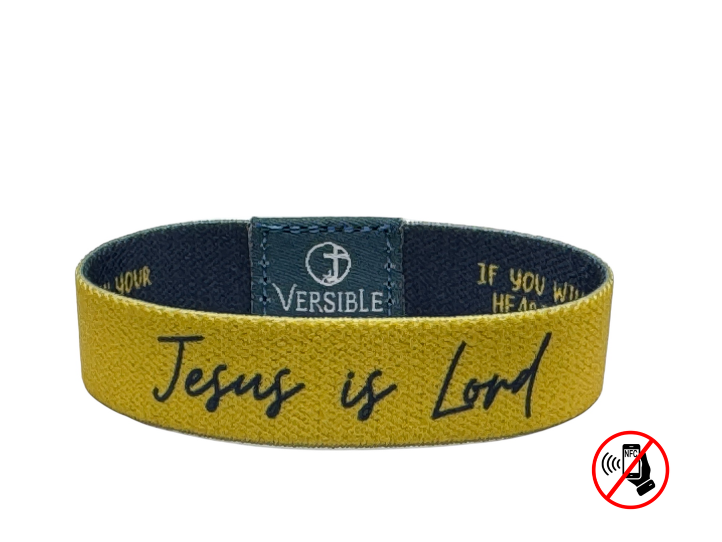 Versible® Wristbands - Solid Truths Collection: Medium / Yellow - Jesus is Lord