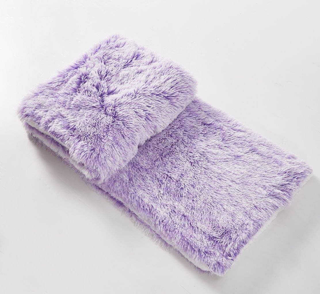 "Orchid Frost" Faux Fur Plush Throw Blanket - 50"x70"