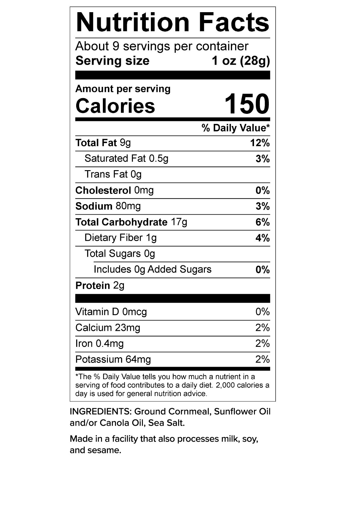 Sea Salt Corn Dippers 9.25 Oz (12 Bags in 1 Case)