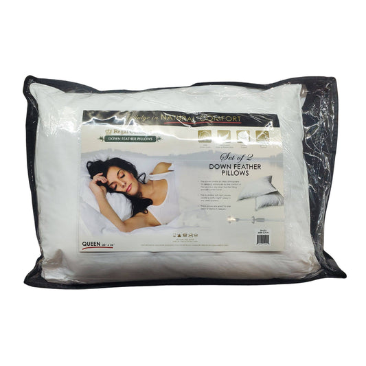 Queen Down Feather Pillows (2 per package)