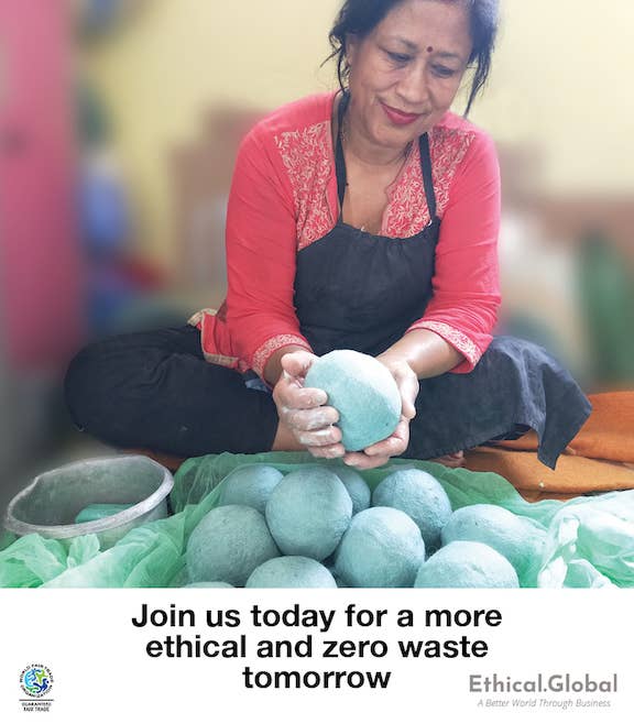 Earth & Sun: Eco Wool Dryer Balls Fair Trade: Happy Earth