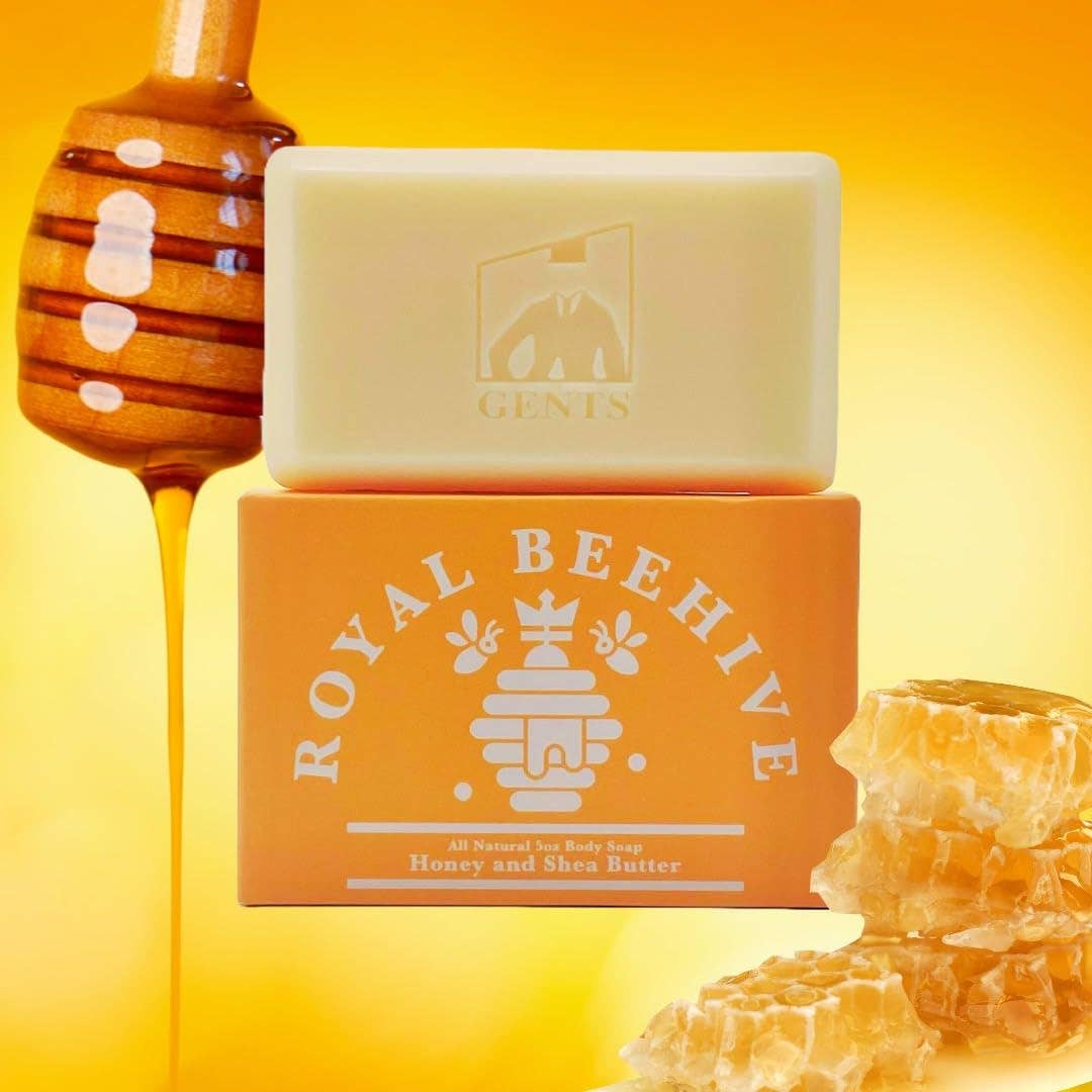 GENTS Body Soaps 5 oz All Natural 5 DIFFERENT SCENTS: Royal Beehive (Honey & Shea Butter)