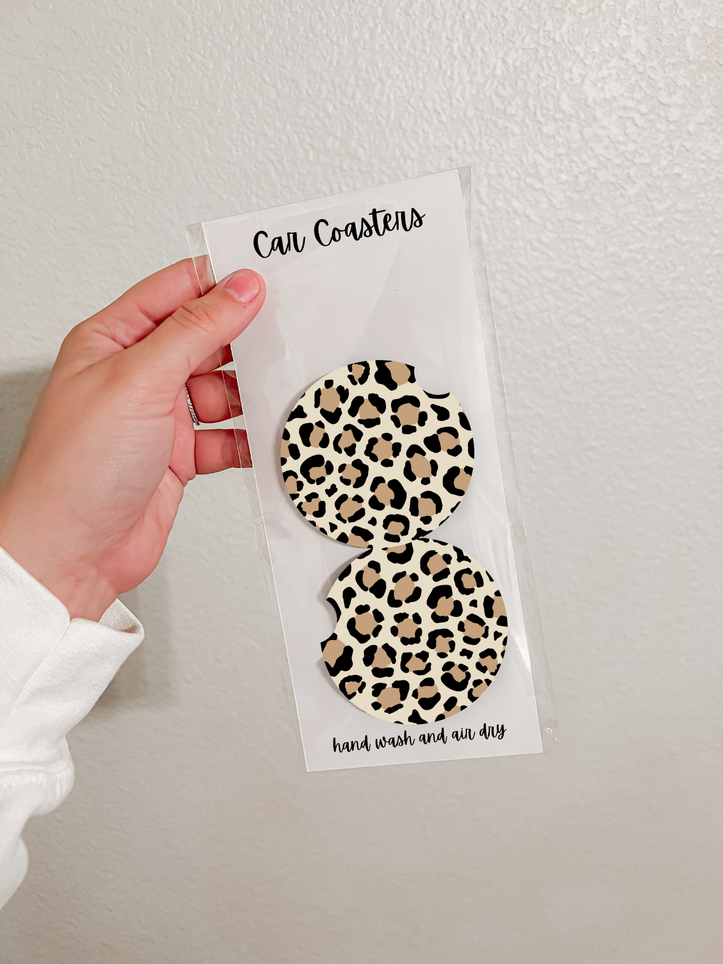 Set of 2 Neoprene Car Coasters | Animal Print (7 Options)