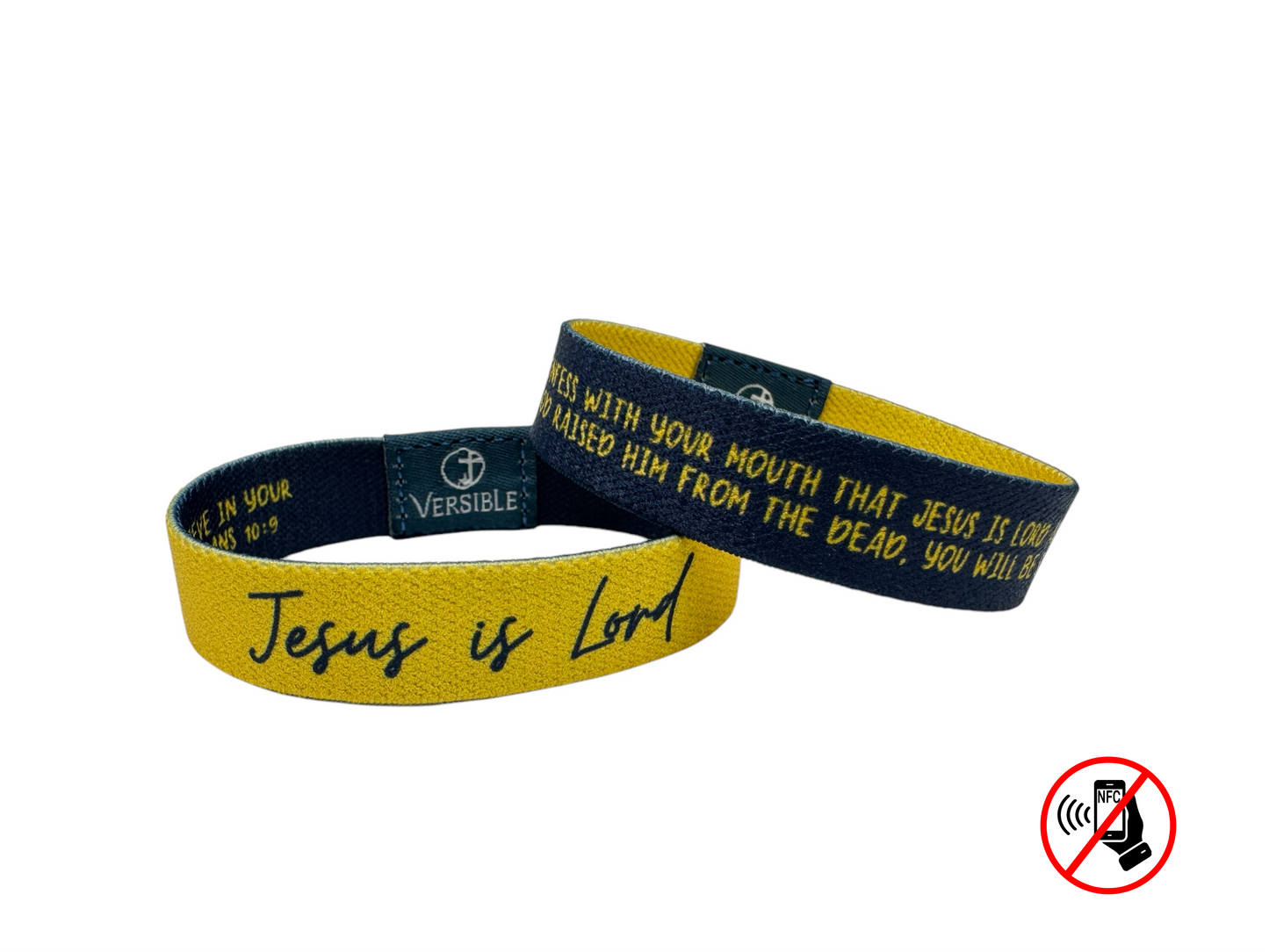 Versible® Wristbands - Solid Truths Collection: Large / Green - Saved by Grace