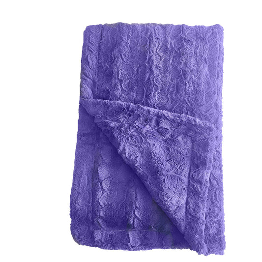 Purple 60 x 72 Minky Faux Fur Blanket