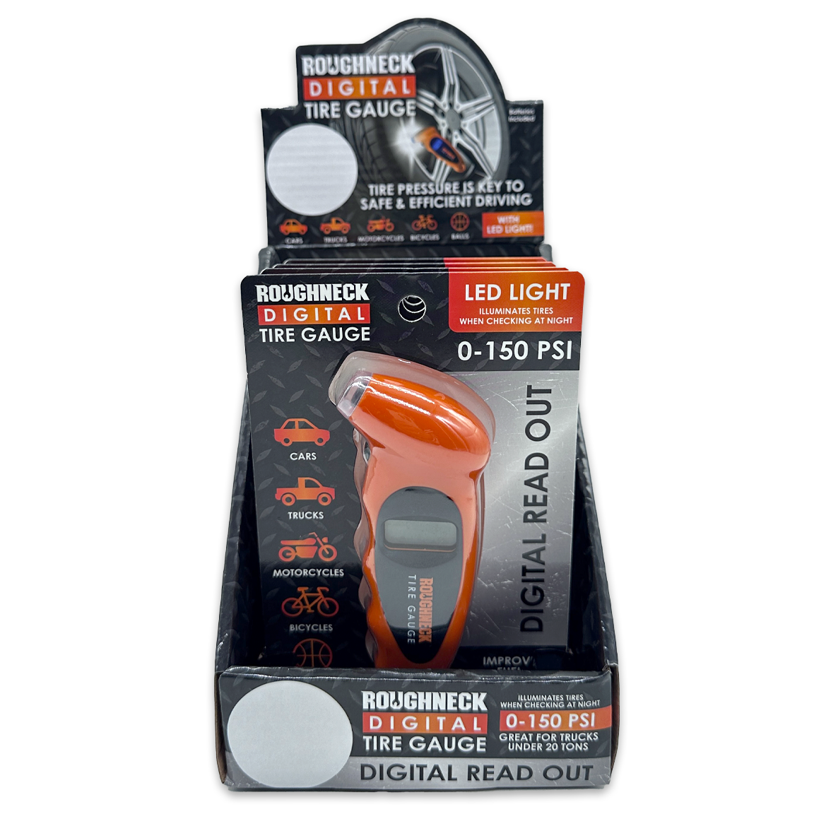 Roughneck Digital Tire Gauge & LED Light -