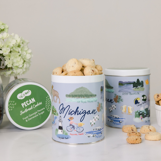 Michigan State Gift Tin | Gourmet Shortbread Cookies or Nuts