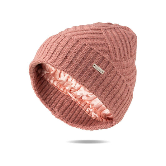 Britt’s Knits Satin Lined Beanie Open Stock: Pink