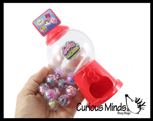 1 Tiny Gumball Machine with Capsule Toys - Cute Mini Machine